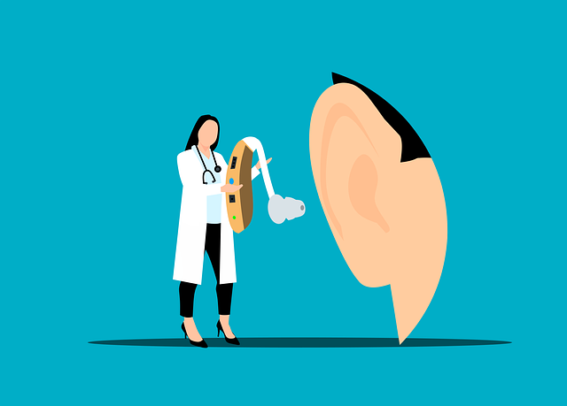 Illustration of hearing aids